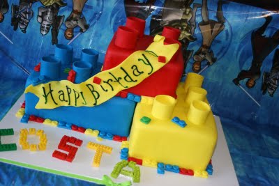 lego brick cake fondant